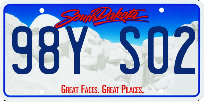 SD license plate 98YS02
