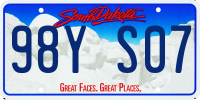 SD license plate 98YS07