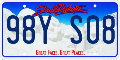 SD license plate 98YS08