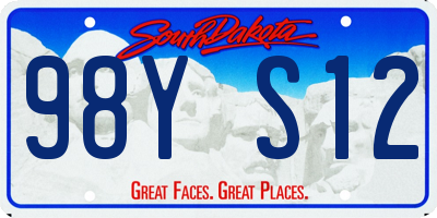 SD license plate 98YS12