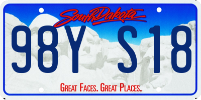 SD license plate 98YS18