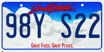SD license plate 98YS22