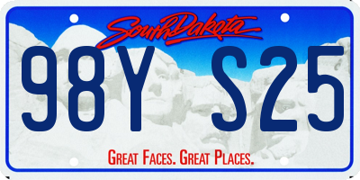 SD license plate 98YS25
