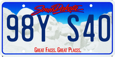 SD license plate 98YS40
