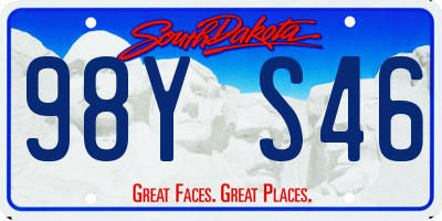 SD license plate 98YS46