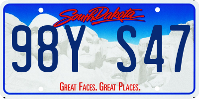SD license plate 98YS47