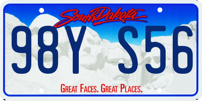 SD license plate 98YS56