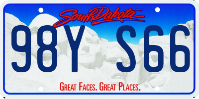 SD license plate 98YS66