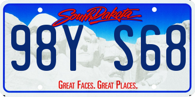 SD license plate 98YS68