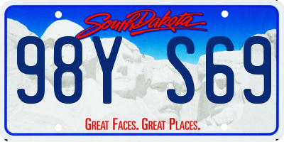 SD license plate 98YS69