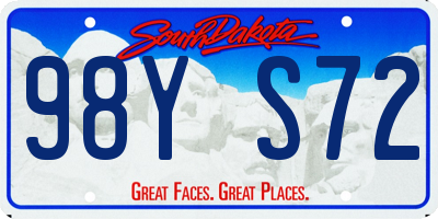 SD license plate 98YS72