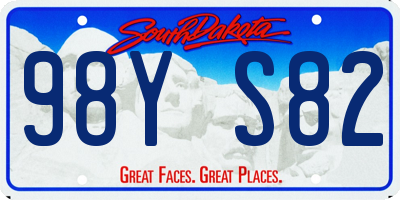 SD license plate 98YS82