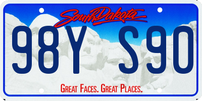 SD license plate 98YS90