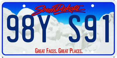 SD license plate 98YS91