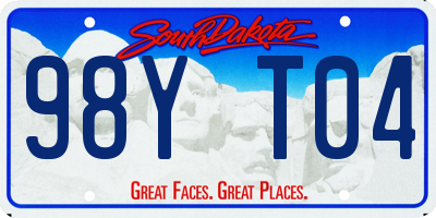 SD license plate 98YT04