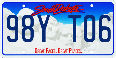 SD license plate 98YT06