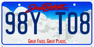 SD license plate 98YT08