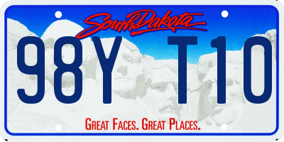 SD license plate 98YT10