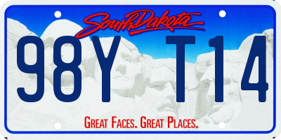 SD license plate 98YT14