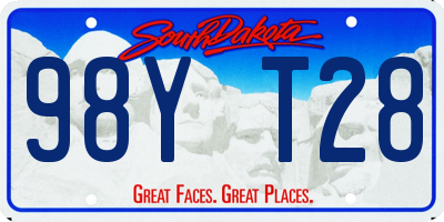 SD license plate 98YT28