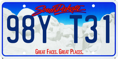 SD license plate 98YT31