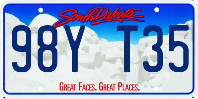 SD license plate 98YT35