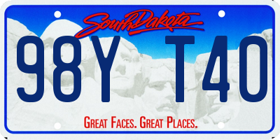 SD license plate 98YT40