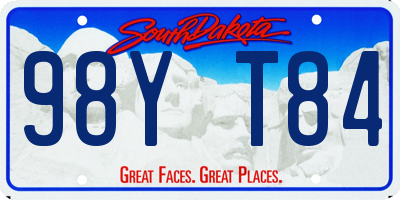 SD license plate 98YT84