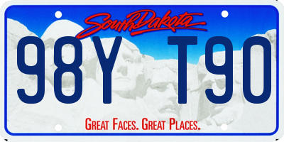 SD license plate 98YT90