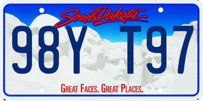 SD license plate 98YT97