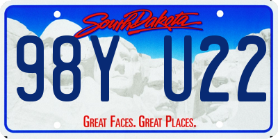 SD license plate 98YU22