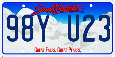 SD license plate 98YU23