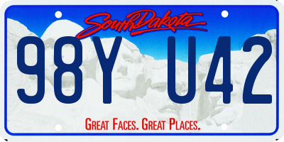 SD license plate 98YU42