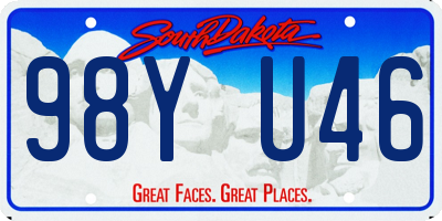 SD license plate 98YU46