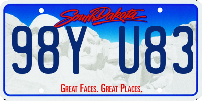SD license plate 98YU83