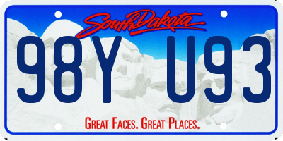 SD license plate 98YU93