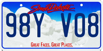 SD license plate 98YV08