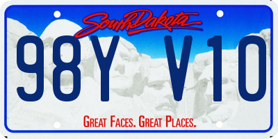 SD license plate 98YV10