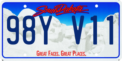 SD license plate 98YV11