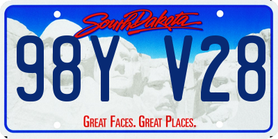 SD license plate 98YV28