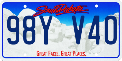 SD license plate 98YV40
