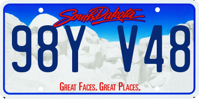 SD license plate 98YV48