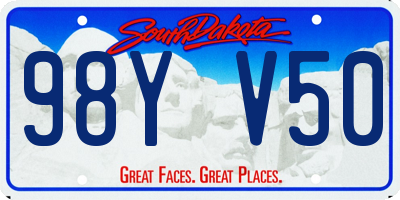 SD license plate 98YV50