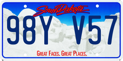 SD license plate 98YV57