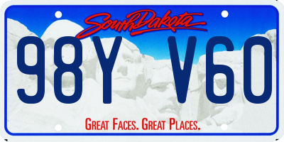 SD license plate 98YV60