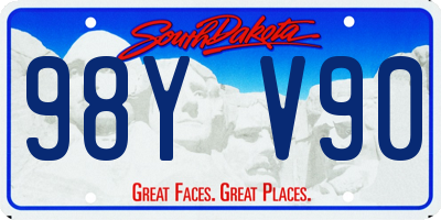 SD license plate 98YV90