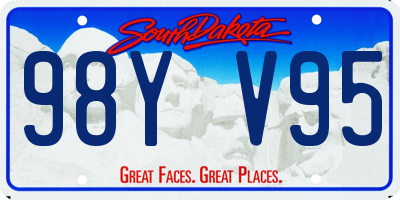 SD license plate 98YV95