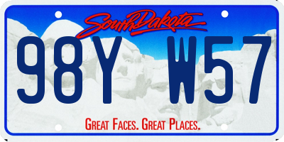 SD license plate 98YW57