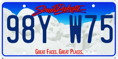 SD license plate 98YW75