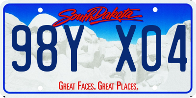 SD license plate 98YX04